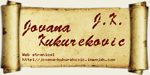 Jovana Kukureković vizit kartica
